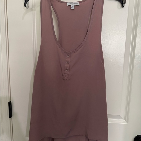Cotton On Mauve Asymmetrical Sleeveless Tank Top - Picture 1 of 8
